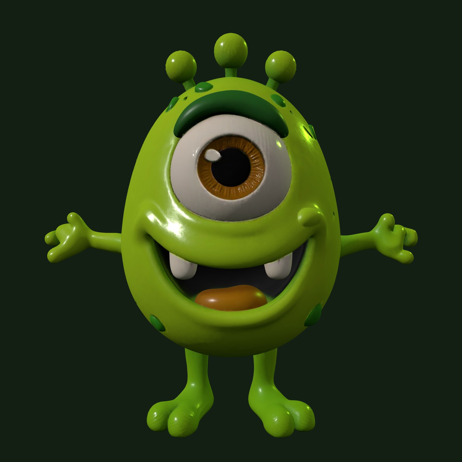 Bazonki standing in T-pose